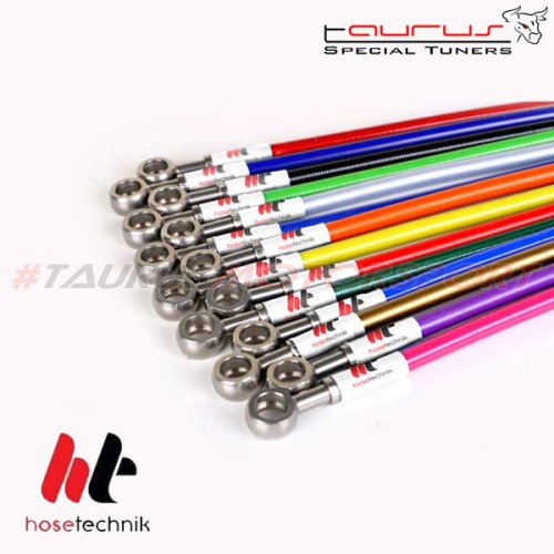 AUD-4-338 Kit 4 Tubi freno aeronautici in treccia metallica per Audi Q7 4MB 3.0 TDI E-Tron  2015- hose technik flessibili freni