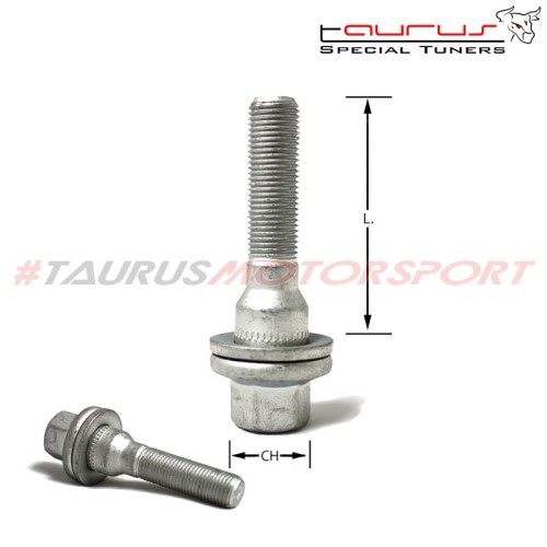 Bullone piatto M12x1,25 chiave 17 L.55mm per Peugeot / Citroen M12 1,25 12x1,25 bulloni vite viti piatti