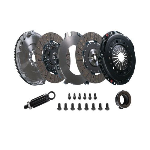 Kit frizione rinforzata per BMW Serie 3 E46  3.0 330i, 330Ci 2000-2003 - DKM MS (Doppio disco organico compreso di volano allegg