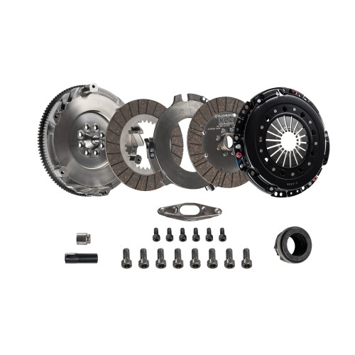 Kit frizione rinforzata per BMW Serie 1 E82, E88 3.0 135i 2007-2008 - DKM MS (Doppio disco organico compreso di volano alleggeri