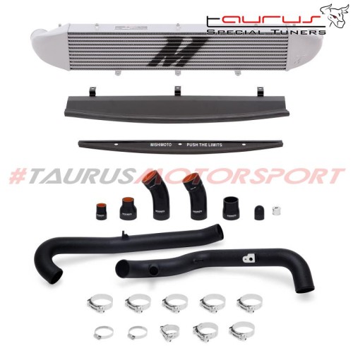 Intercooler maggiorato Mishimoto per Ford Fiesta mk7 ST 1.6 2014-2017, silver con tubazioni nere MMINT-FIST-14KBSL