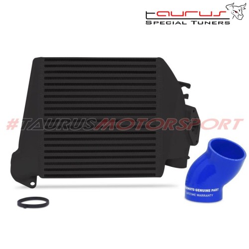 Intercooler maggiorato Mishimoto superiore per Subaru Impreza WRX 2002-2007, nero con manicotti blu MMTMIC-WRX-08BKBL