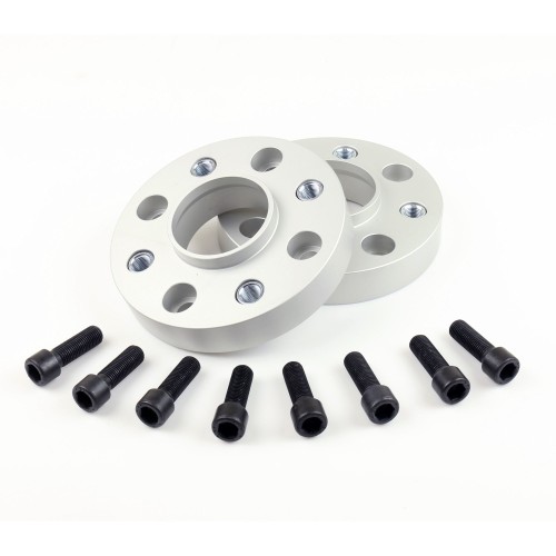 Coppia distanziali da 25mm a doppia bulloneria CON brugola e boccola in acciaio premontata adatto a cerchi Originali per ABARTH Punto EVO Type 199 10/2009 - 02/2012