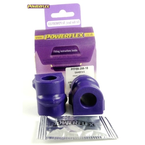 Posiz. n°3 - Qt. 2 - Powerflex per Saab 9-5 YS3E (1998-2010)   - PFF66-206-18 Boccola barra stabilizzatrice anteriore 18mm