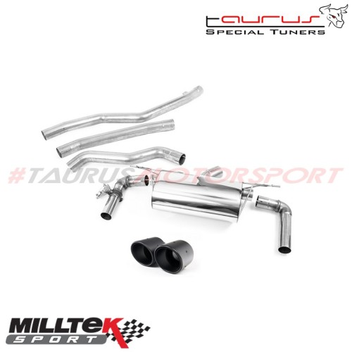 Cat-back da 76mm con finalini Carbonio Jet-90 Milltek Sport per BMW Serie 3 F31 M340i Touring 2017-2019 - SSXBM1168