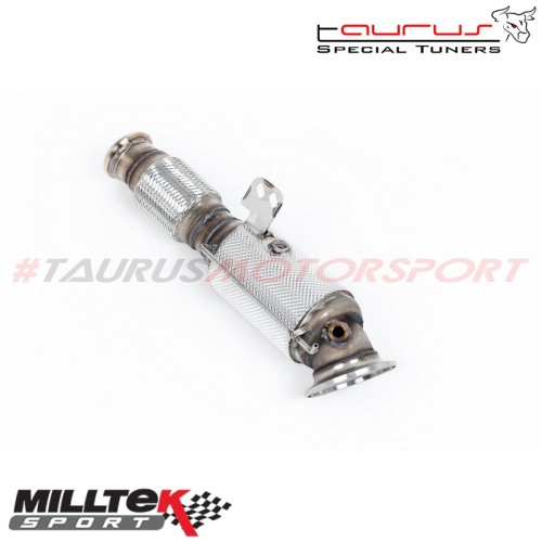 Downpipe maggiorato HJS con catalizzatore sportivo omologato ECE Milltek Sport per BMW Serie 3 G20/G21 M340i XDrive Berlina/Touring (solo modelli CON OPF/GPF) dal 2019 - SSXTY169