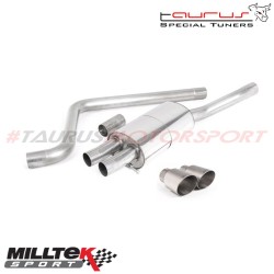 Cat-back con finalini titanio GT-90 Milltek Sport per Volkswagen Polo AW 2.0 TSI GTI 207cv (5 porte Restyling) dal 2021 - SSXVW503