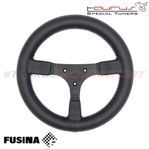 Volante sportivo Formula da 280mm in pelle nera - FUSINA Classic FU-FOR280