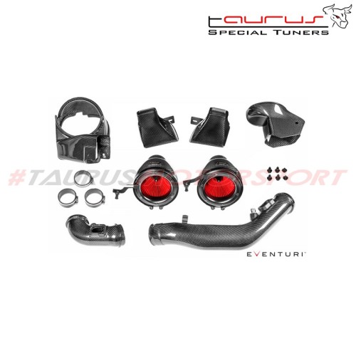 Kit aspirazione diretta in carbonio V2 con convogliatori chiusi in carbonio Eventuri BMW Serie 3 F80 M3 / 4 F82 & F83 M4 - EVE-F