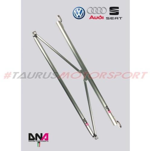 Kit barra duomi posteriore con tiranti e barra duomi inferiore per Audi: A3 (2012-)/Vw: Golf VII (2013-)multilink /Seat: Leon MK