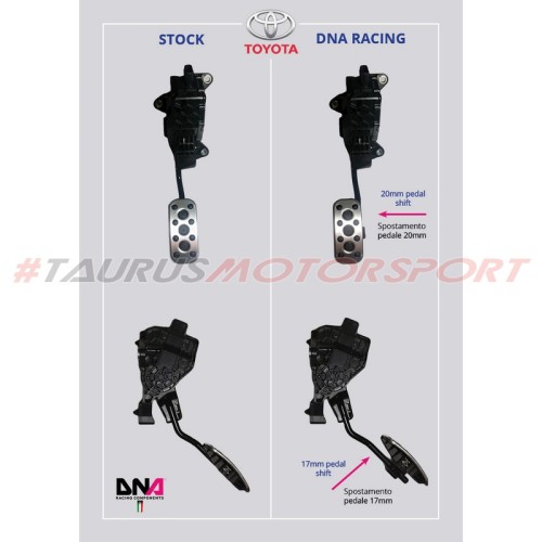 Kit alzamento e avvicinamento pedale acceleratore per Toyota Yaris GR 1.6 - DNA Racing PC1852