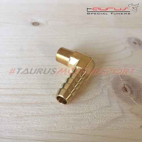 Raccordo portagomma a 90° per tubazioni da 1/8 NPT a 8mm TRS Tuning