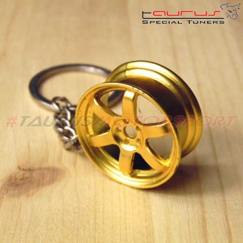 Portachiave TRS Tuning cerchio stile Rays Volk TE37 - versione Oro