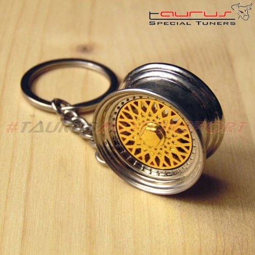 Portachiave TRS Tuning cerchio stile BBS RS - versione Oro