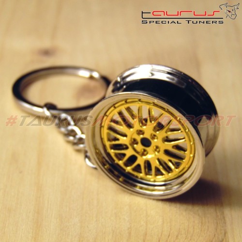 Portachiave TRS Tuning cerchio stile BBS LM - versione Oro