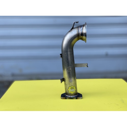 Downpipe decat maggiorato per 124 Abarth Spider 1.4 Multiair, diametro 65mm completo di staffe per paracalore originale