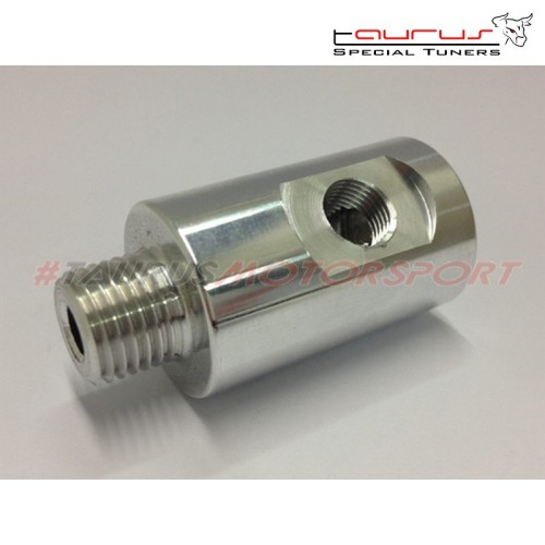 Officina Malpassi Adattatore raccordo a T per manometro pressione olio con filetto 1/8" NPT (filetto blocco motore 1/4NPT) - Mal