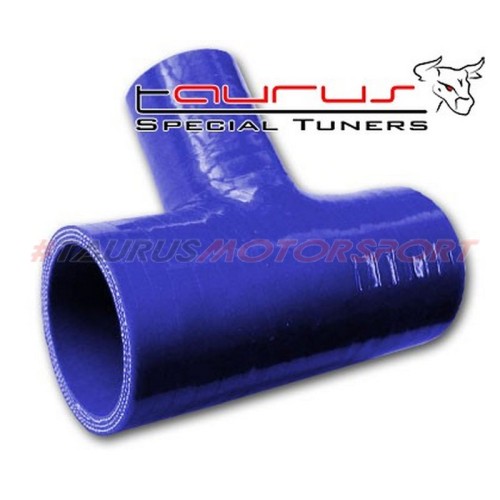 T-63 - Manicotto giunzione a T diametro interno ø 63mm con attacco da 25mm - BLU 63  tubo tubi manicotto manicotti siliconico si