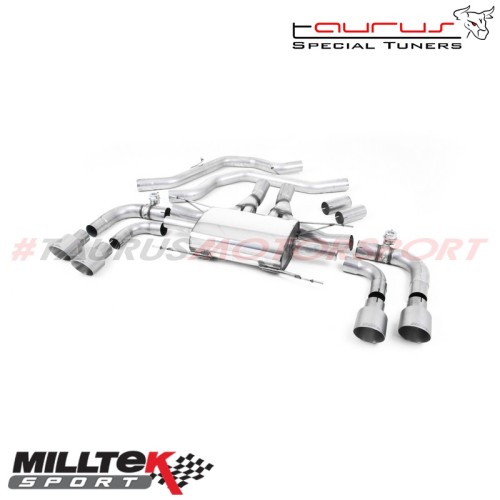 Front Pipe-back Milltek Sport per Alfa Romeo Giulia Quadrifoglio 2.9 V6 Bi-Turbo - SSXAR003 scarico sportivo terminale marmitta 