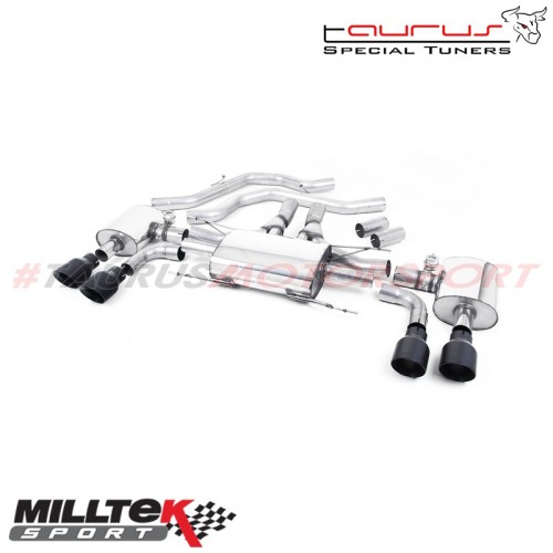 Front Pipe-back (Omologato ECE) Milltek Sport per Alfa Romeo Giulia Quadrifoglio 2.9 V6 Bi-Turbo - SSXAR13 scarico sportivo term