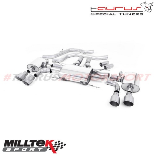 Front Pipe-back (Omologato ECE) Milltek Sport per Alfa Romeo Giulia Quadrifoglio 2.9 V6 Bi-Turbo - SSXAR14 scarico sportivo term