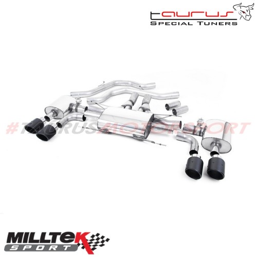 Front Pipe-back (Omologato ECE) Milltek Sport per Alfa Romeo Giulia Quadrifoglio 2.9 V6 Bi-Turbo - SSXAR16 scarico sportivo term