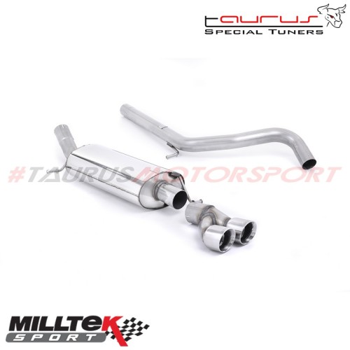 Cat-back Non-resonated Milltek Sport per Audi A1 1.4 TFSI 122cv S-line 2010-2015 - SSXAU283 scarico sportivo terminale marmitta 