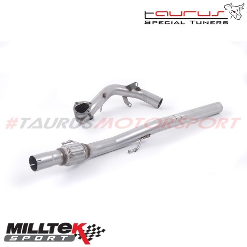 Downpipe maggiorato senza catalizzatore Milltek Sport per Audi A1 1.4 TFSI 185cv S tronic S-line 2010-2015 - SSXAU297 scarico sp