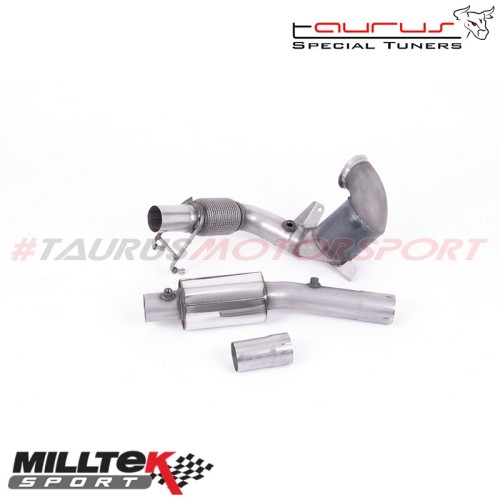 Downpipe maggiorato con bypass GPF/OPF Silenziato e Catalizzatore sportivo 200 celle HJS Milltek Sport per Audi A1 40 5 porte 2.