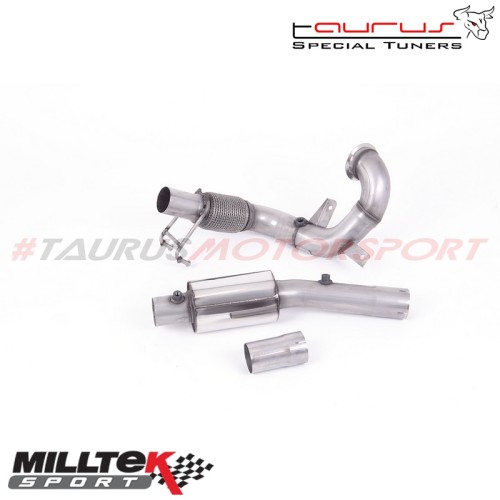 Downpipe maggiorato senza catalizzatore - Resonated Milltek Sport per Audi A1 40 5 porte 2.0 Tfsi (200cv) con GPF/OPF dal 2019 -