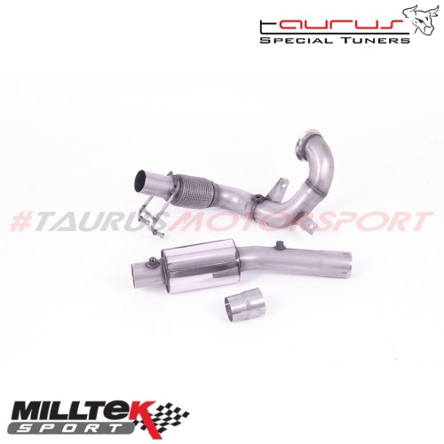 Downpipe maggiorato senza catalizzatore - Resonated Milltek Sport per Audi A1 40 5 porte 2.0 Tfsi (200cv) con GPF/OPF dal 2019 -