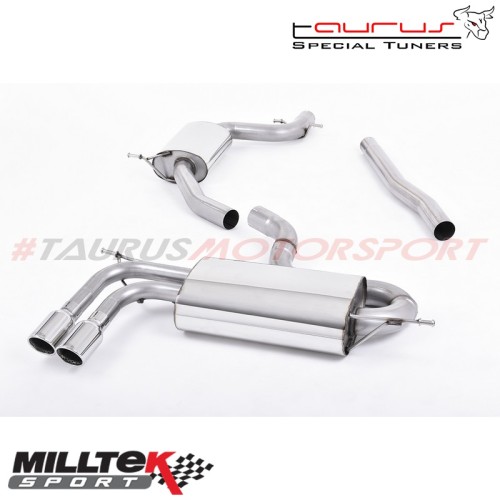 Cat-back Resonated Milltek Sport per Audi A3 8P 1.8 TSI 2WD 2008-2012 - SSXAU259 scarico sportivo terminale marmitta torino ital