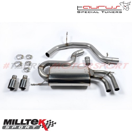 Cat-back Non-resonated Milltek Sport per Audi A3 8P 2.0 TFSi 2WD 3 porte 2003-2012 - SSXVW147 scarico sportivo terminale marmitt