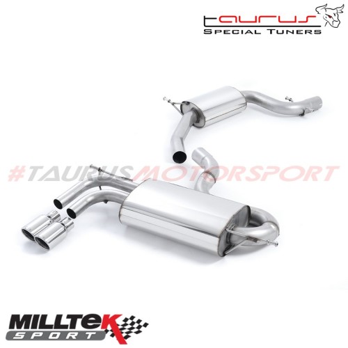 Cat-back Resonated Milltek Sport per Audi A3 8P 2.0 TFSi 2WD 3 porte 2003-2012 - SSXVW148 scarico sportivo terminale marmitta to