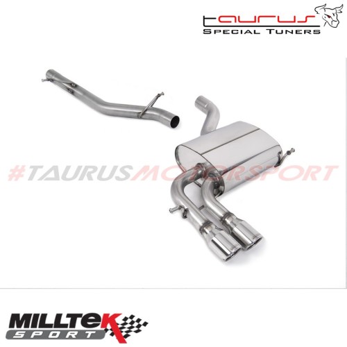 Cat-back Non-resonated Milltek Sport per Audi A3 8P 2.0 TFSi Quattro Sportback 2004-2012 - SSXVW046 scarico sportivo terminale m