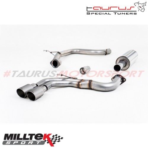 Cat-back Resonated Milltek Sport per Audi A3 8V 2.0 TDI 150cv 2WD 2013-2019 - SSXAU568 scarico sportivo terminale marmitta torin