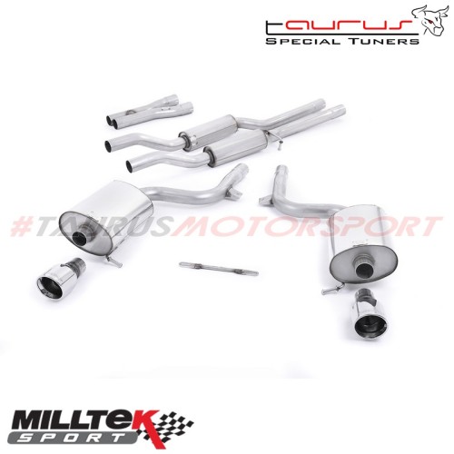 Cat-back Milltek Sport per Audi A4 B6 3.0 V6 Quattro Berlina Avant & Cabriolet 2001-2005 - SSXAU100 scarico sportivo terminale m