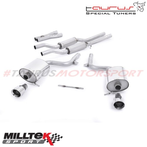 Cat-back Milltek Sport per Audi A4 B6 3.0 V6 Quattro Berlina Avant & Cabriolet 2001-2005 - SSXAU296 scarico sportivo terminale m