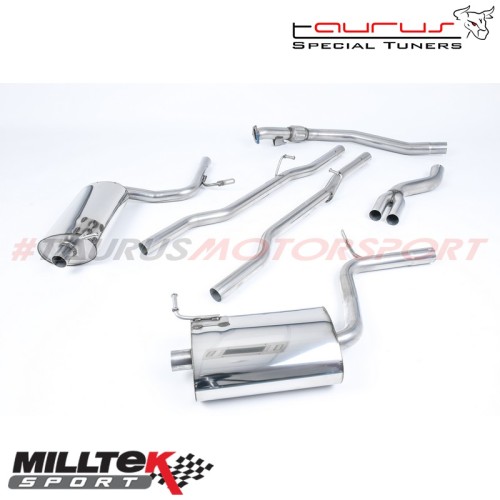 Cat-back Non-resonated Milltek Sport per Audi A4 B7 1.8T Quattro Berlina - Avant 2005-2008 - SSXAU308 scarico sportivo terminale