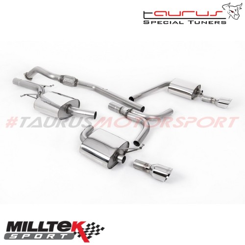 Cat-back Milltek Sport per Audi A5 B8 Sportback 2.0 TFSI 2WD e quattro Multitronic / S tronic 2009-2012 - SSXAU317 scarico sport