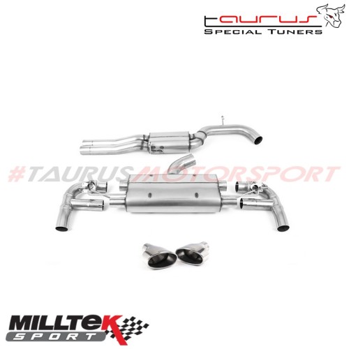 Cat-back Resonated da 80mm Milltek Sport per Audi RS3 8V Sportback 400cv (solo modello SENZA OPF/GPF) 2017-2018 - SSXAU881 scari