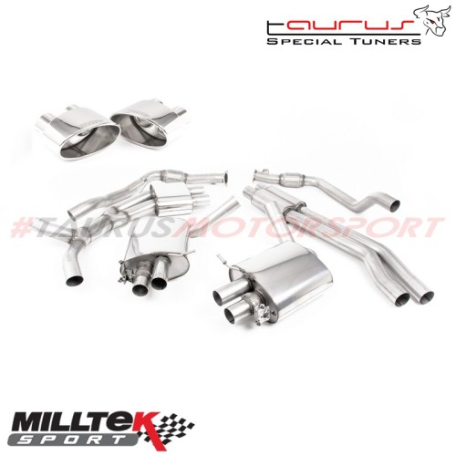 Cat-back Resonated Milltek Sport per Audi RS4 B9 2.9 V6 Turbo Avant (solo modello CON OPF/GPF) dal 2019 - SSXAU821 scarico sport