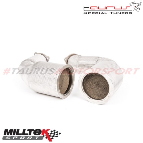 Downpipe maggiorati con Catalizzatori sportivi HJS Milltek Sport per Audi RS4 B9 2.9 V6 Turbo Avant (solo modello SENZA OPF/GPF)