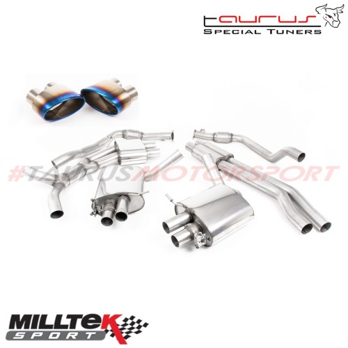 Cat-back Resonated Milltek Sport per Audi RS5 B9 2.9 V6 Turbo Sportback (solo modello CON OPF/GPF) dal 2019 - SSXAU836 scarico s