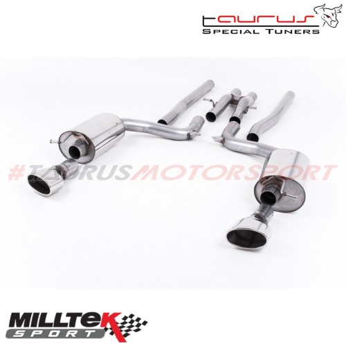 Cat-back Non-resonated Milltek Sport per Audi RS6 C6 5.0 V10 biturbo quattro 2008-2010 - SSXAU602 scarico sportivo terminale mar