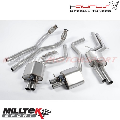 Cat-back Resonated Milltek Sport per Audi RS6 C7 4.0 TFSI biturbo quattro 2013-2019 - SSXAU364 scarico sportivo terminale marmit