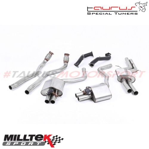 Sistema completo Resonated Milltek Sport per Audi RS6 C7 4.0 TFSI biturbo quattro 2013-2019 - SSXAU597 scarico sportivo terminal