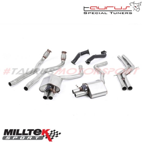 Sistema completo Milltek Sport per Audi RS6 C7 4.0 TFSI biturbo quattro 2013-2019 - SSXAU598 scarico sportivo terminale marmitta