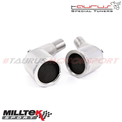 Downpipe maggiorati con catalizzatori sportivi e bypass GPF/OPF Milltek Sport per Audi RS6 C8 4.0 V8 Bi-turbo (modelli con GPF/O