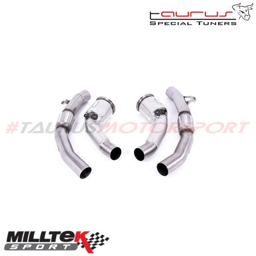 Downpipe maggiorati senza catalizzatori e bypass GPF/OPF Milltek Sport per Audi RS6 C8 4.0 V8 Bi-turbo (modelli con GPF/OPF) dal